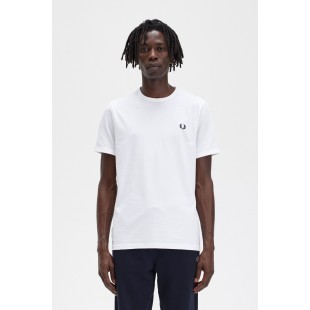 Fred Perry Ringer Shirt|White