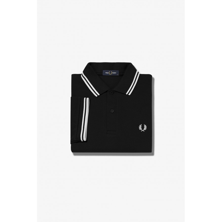 Fred Perry Polo | Negro/Blanco